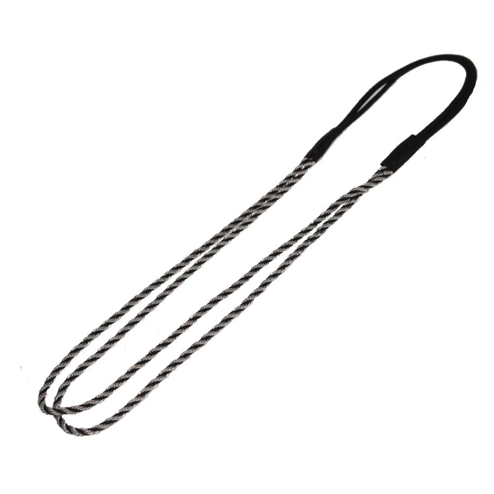 Обруч Розкішний Скручений Ланцюжок Чорний/Сріблястий, фото №1