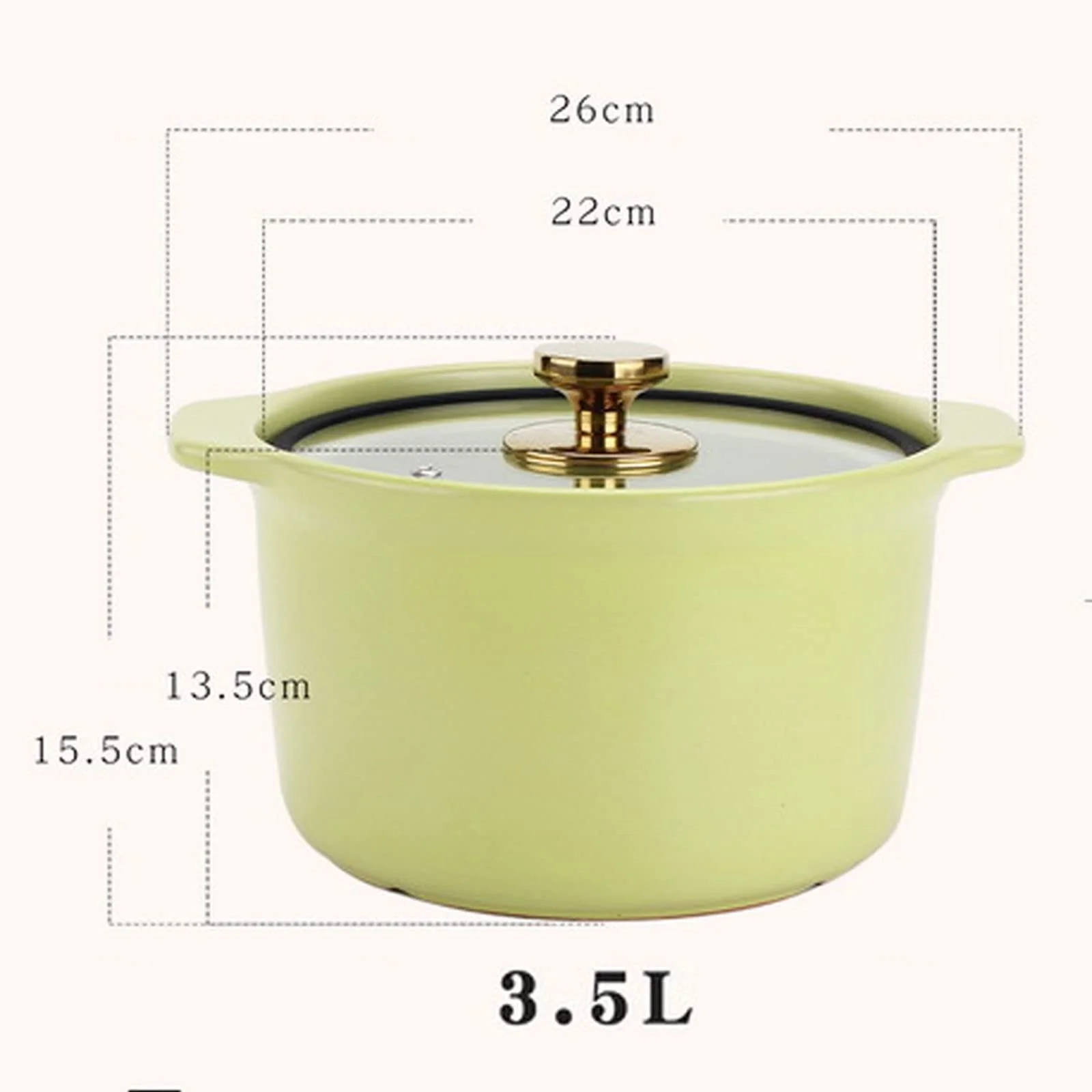 Кастрюля GreenA керамическая 3,5л с крышкой, фото №3 Кастрюля GreenA керамическая 3,5л с крышкой, фото №3