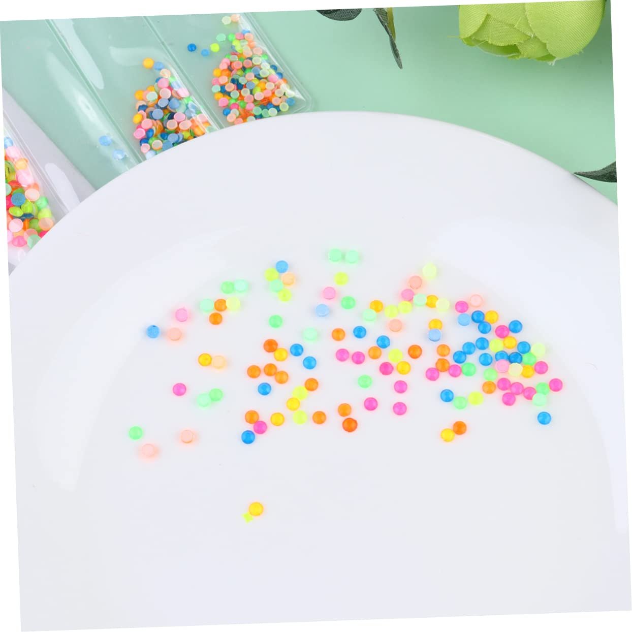 Стразы Акриловые FRCOLOR, 3 коробки, наклейки для ногтей, флуоресцентные, плоские, кристаллы 3D, фото №2