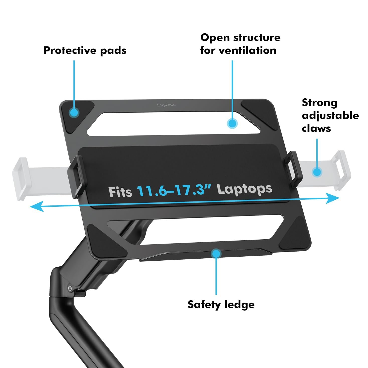 Крепление для ноутбука LogiLink BP0203 для 11.6-17.3" Max 9 кг, фото №4
