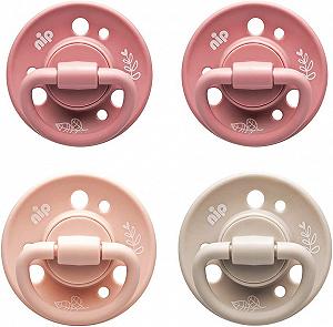 Детская пустышка из натурального каучука для детей от 0 до 6 месяцев Nip Bio Cherry Green 4 шт - Фото 1