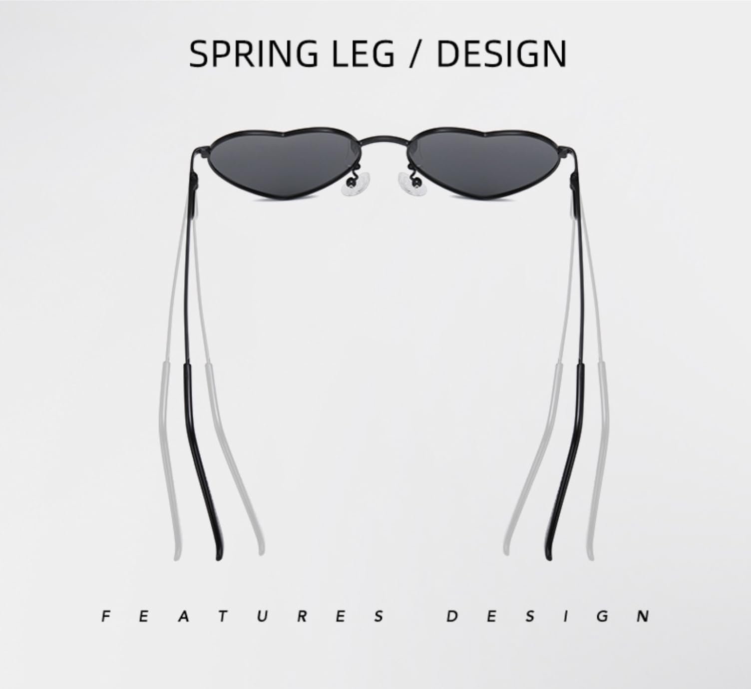 Сонцезахисні окуляри Серце OSAGAMA Поляризовані Золотий, Чорний, фото №5