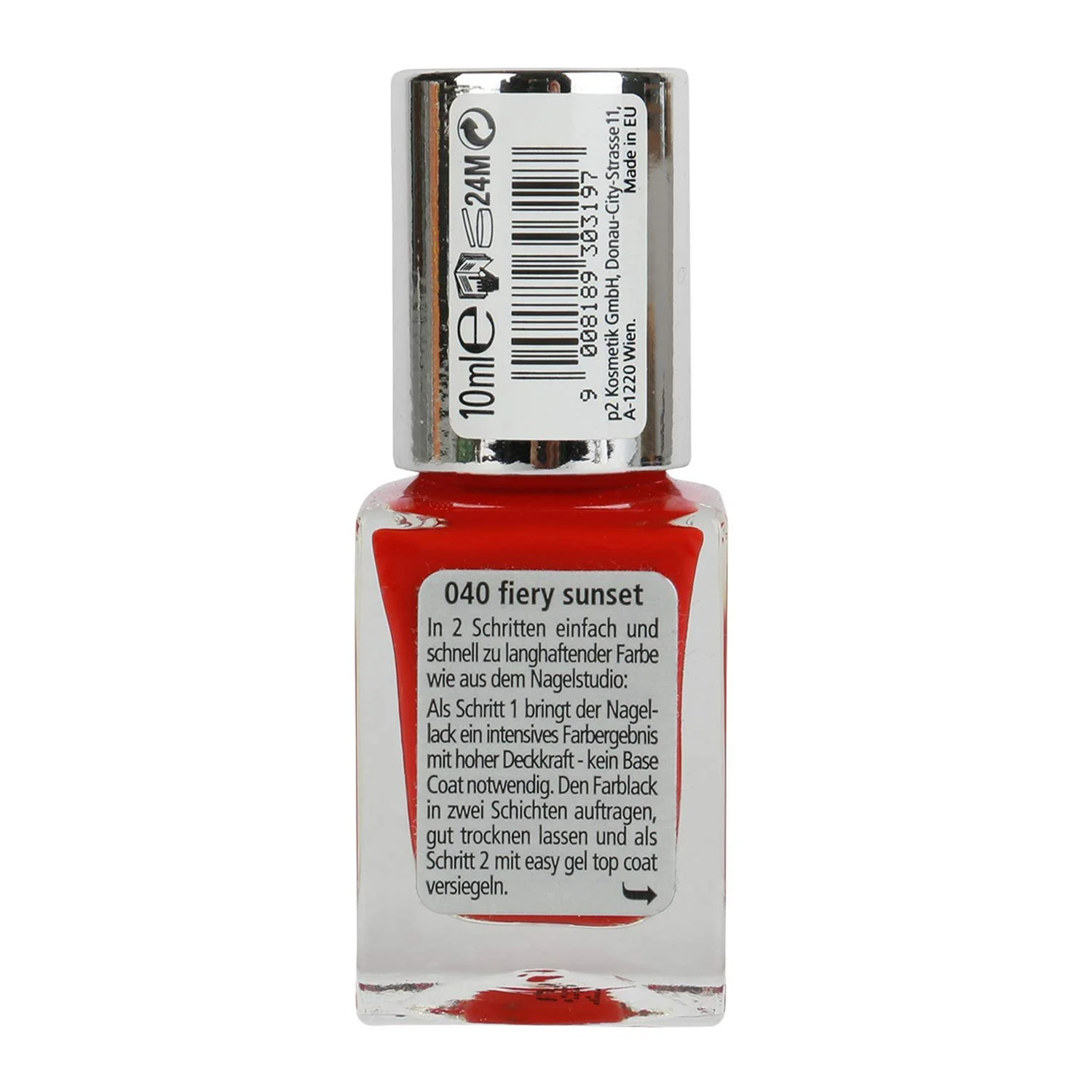 Гель-лак P2 Easy No. 040 Fiery Sunset, 10 мл, фото №3 Гель-лак P2 Easy No. 040 Fiery Sunset, 10 мл, фото №3