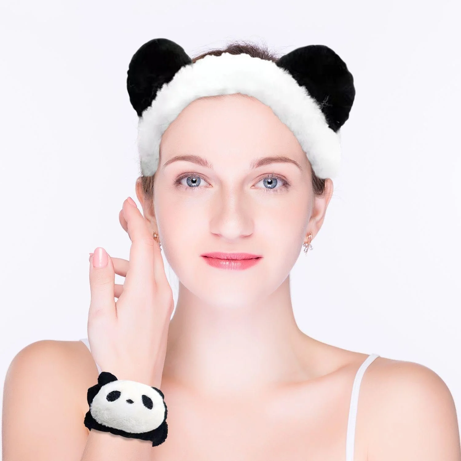 Пов'язка на голову Panda, 1 пара браслетів і 2 шпильки, фото №6 Пов'язка на голову Panda, 1 пара браслетів і 2 шпильки, фото №6