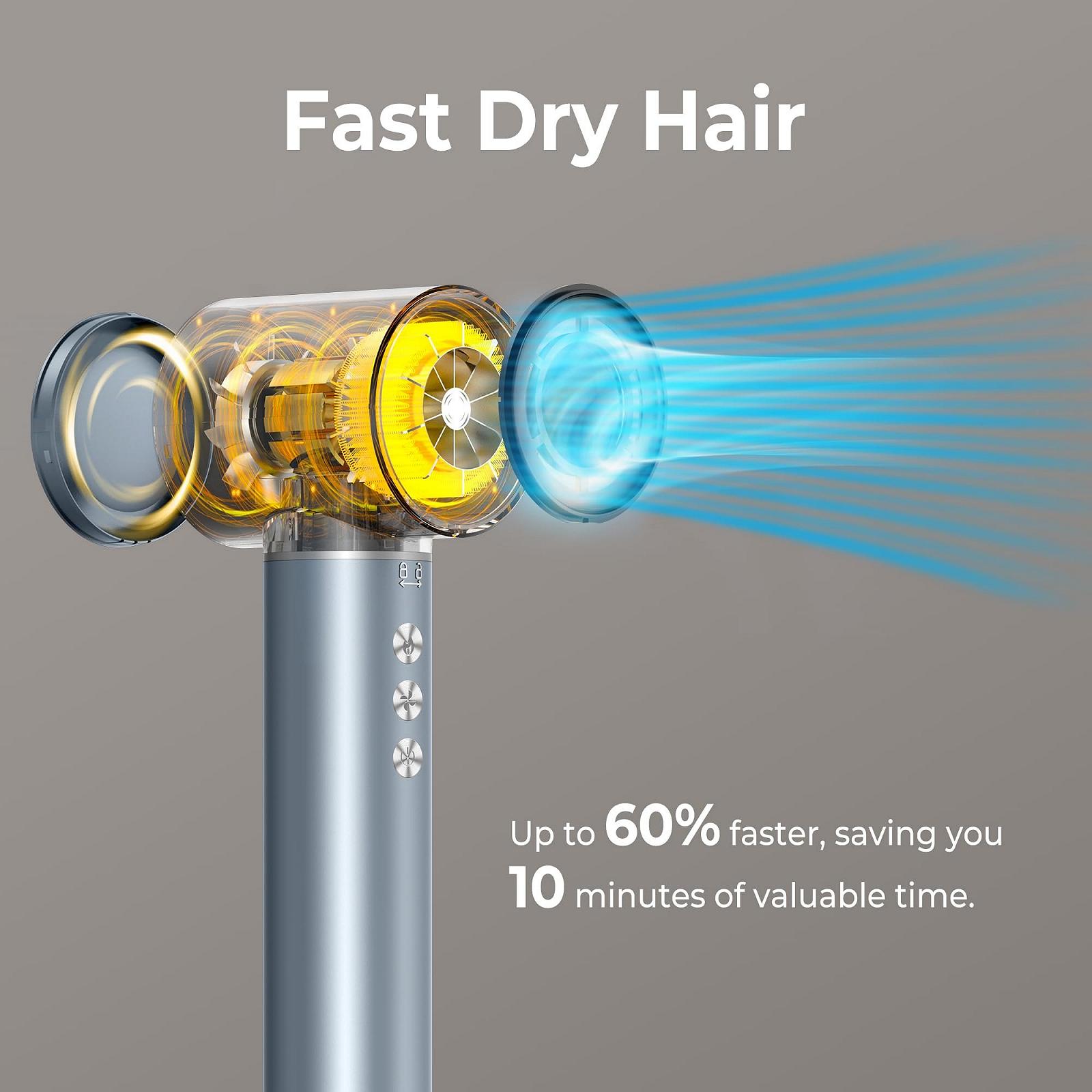 Стайлер для волосся 5-в-1 Airstyler з двигуном 110,000 rpm, функцією фена, іонізацією 320 млн та насадками для завивки Light Quiet, фото №5 Стайлер для волосся 5-в-1 Airstyler з двигуном 110,000 rpm, функцією фена, іонізацією 320 млн та насадками для завивки Light Quiet, фото №5