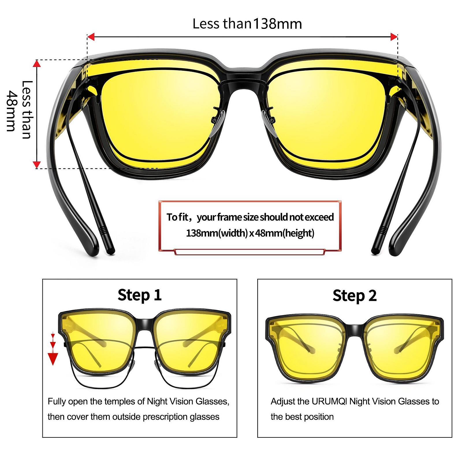 Окуляри для нічного бачення URUMQI для водіїв, жіночі, поляризовані, антиблікові, HD жовті лінзи, надлегкі, фото №6 Окуляри для нічного бачення URUMQI для водіїв, жіночі, поляризовані, антиблікові, HD жовті лінзи, надлегкі, фото №6