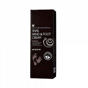 Крем MIZON Snail для рук и ног (100 мл) Увлажняющий и успокаивающий крем для сухой кожи, сухих рук, локтей и пяток, восстановление кожи synthetic.ua - Фото 1