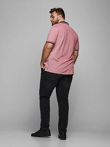 Поло JJEPAULOS POLO SS NOOS PS 12143859-Rio Red-Detail:PS Jack&Jones PLUS 2XL Червоний 2XL synthetic.ua - Фото 1