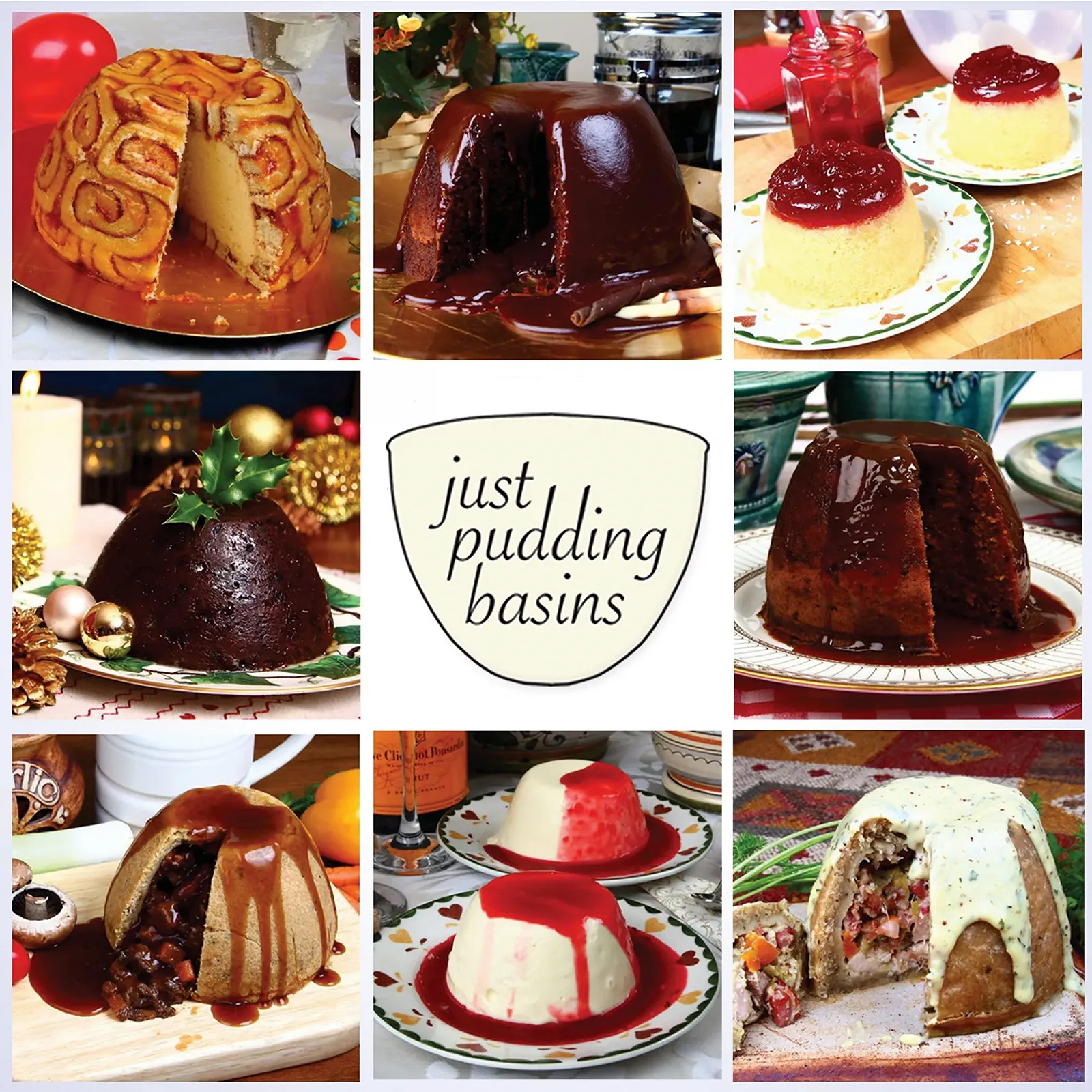 Набір мисок для пудингу Just Pudding Basins 3 шт. Червоний Пластик, фото №4