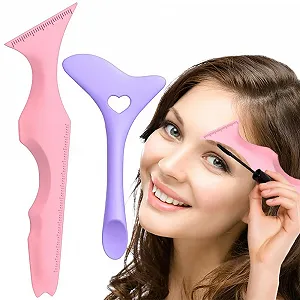 Шаблон NAROSEBE Набір 2 Силіконовий Помічник для макіяжу очей Багатофункціональний - Фото 1