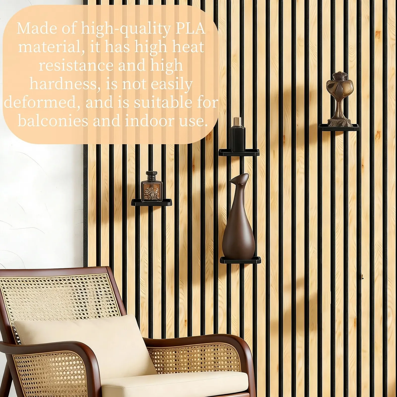 Тримачі для рослин на акустичні панелі Pack of 2 Квадратні Чорні, фото №5