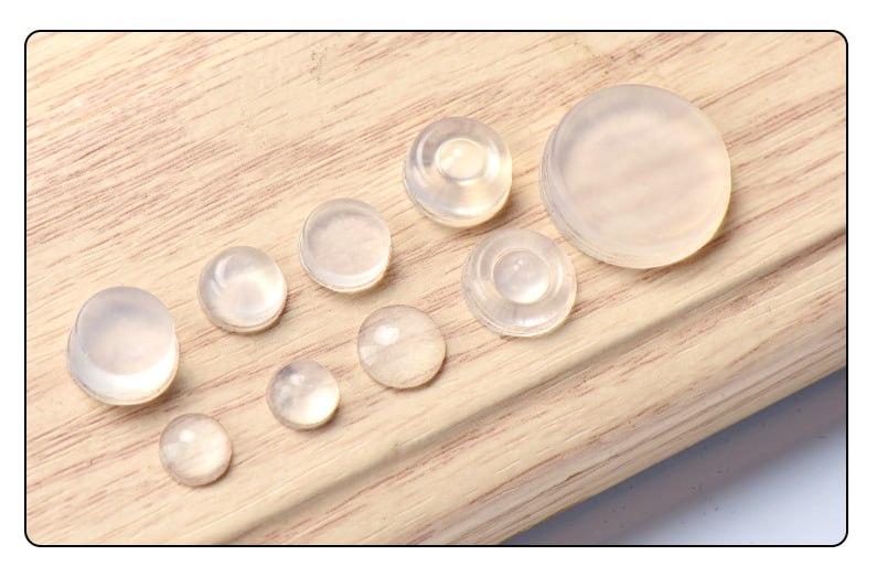 Отбойник для дверей демпфер Dory d=16мм h=8мм прозрачный силиконовый 36 штук, фото №4