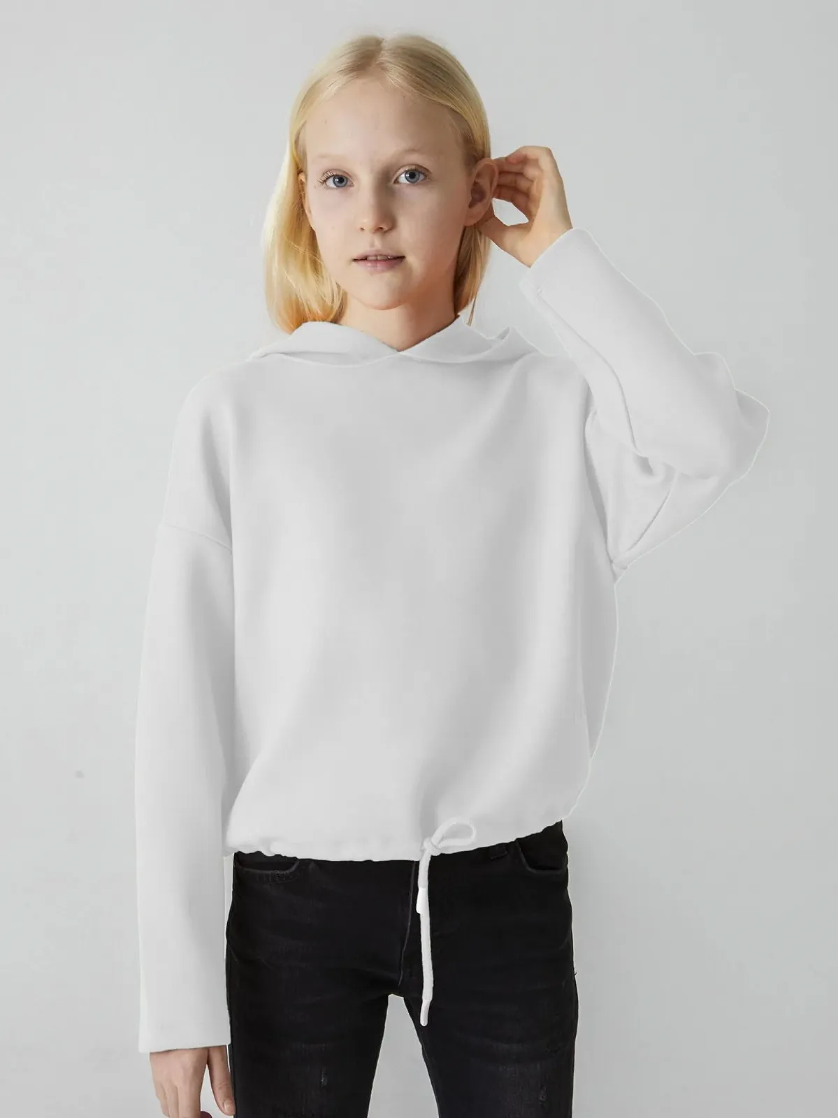 Толстовка LTB Jeans Henozo для дівчат, розмір 152 см, біла, фото №2