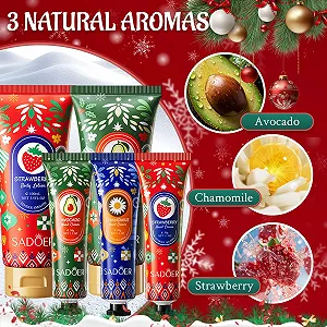 Набор кремов для рук 5 шт., увлажняющий крем для рук и ног, рождественский набор кремов для рук, ежедневный питательный крем для рук, для женщин и мужчин, рождественские подарки synthetic.ua - Фото 1