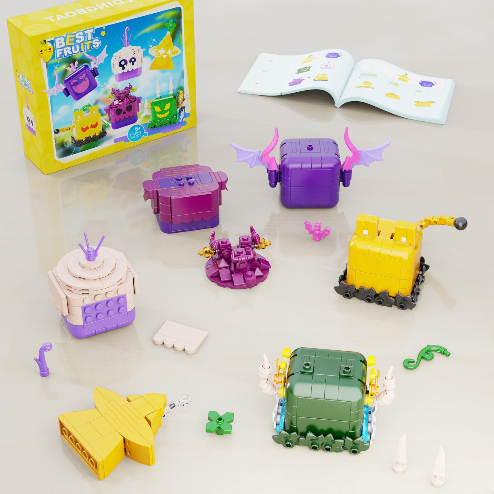 Набір ZIQILIGHTING Box Fruits Play Building Blocks Kit 493 шт., фото №4