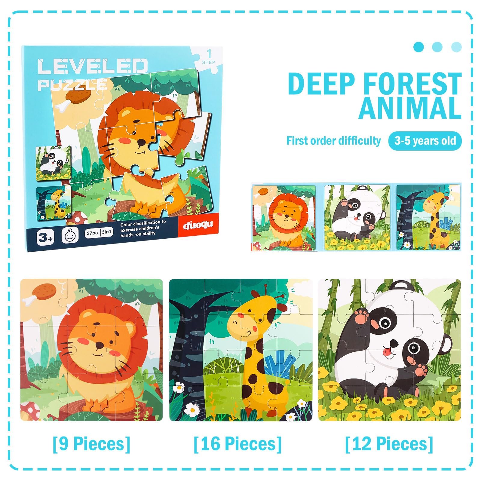 Магнітний пазл Тварини 3 в 1 від 2 років, фото №4 Магнітний пазл Тварини 3 в 1 від 2 років, фото №4