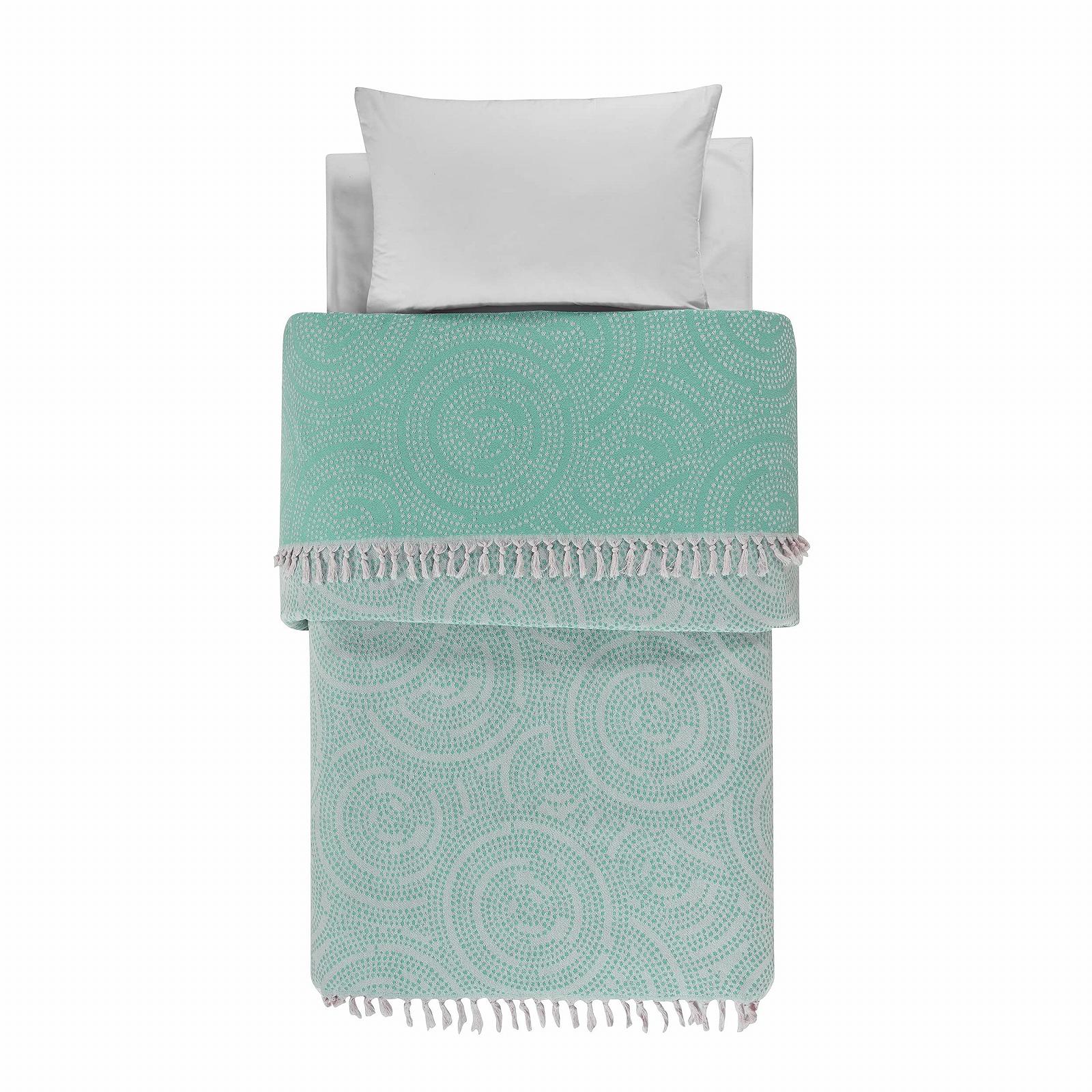 Покривало Mixibaby Mandala, Двосторонній плед, Плед для дивану, Плед для кушетки, 200 x 230 см, М'ятний, фото №5 Покривало Mixibaby Mandala, Двосторонній плед, Плед для дивану, Плед для кушетки, 200 x 230 см, М'ятний, фото №5