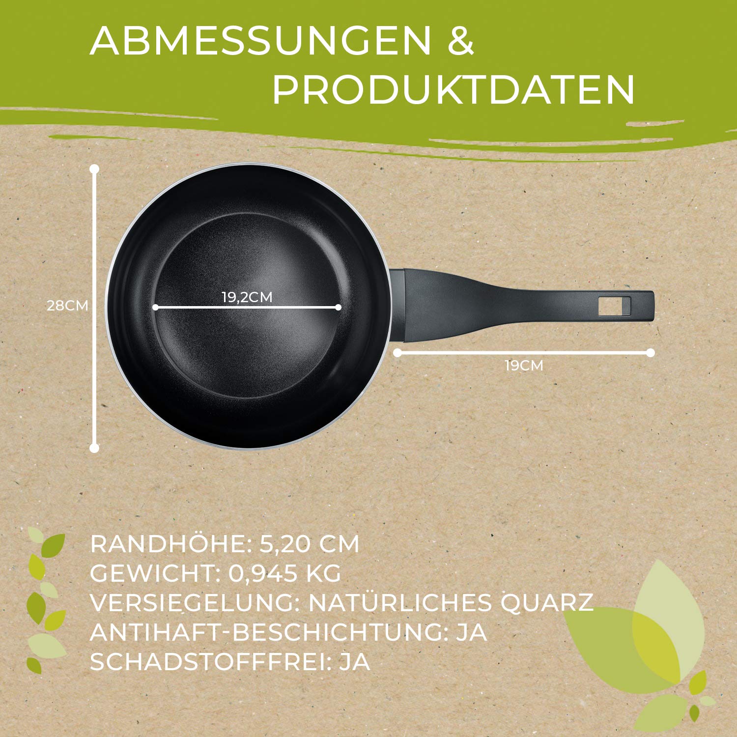 Сковорідка Berndes b.green Aluminium Recycled Induction 28 см з 100% перероблених банок з-під напоїв Чорна, фото №6