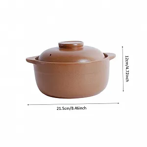 Кастрюля SOIMISS Ceramic Термостойкая с крышкой Керамическая synthetic.ua - Фото 1