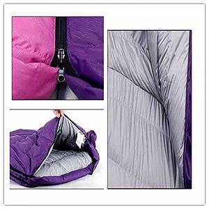 Спальний мішок Camping наметовий легкий портативний із подвійною блискавкою для дорослих synthetic.ua - Фото 1