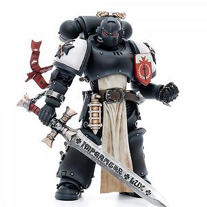 Фигурка JOYTOY Warhammer 40K Black Templars The Emperors Champion Rolantus, коллекционная модель 1/18 - Фото 1