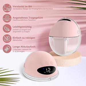 Молокоотсос электрический MUTOUHE Портативный Handsfree 4 режима и 12 уровней Low Noise Level с фланцем 19/21/24 мм synthetic.ua - Фото 1