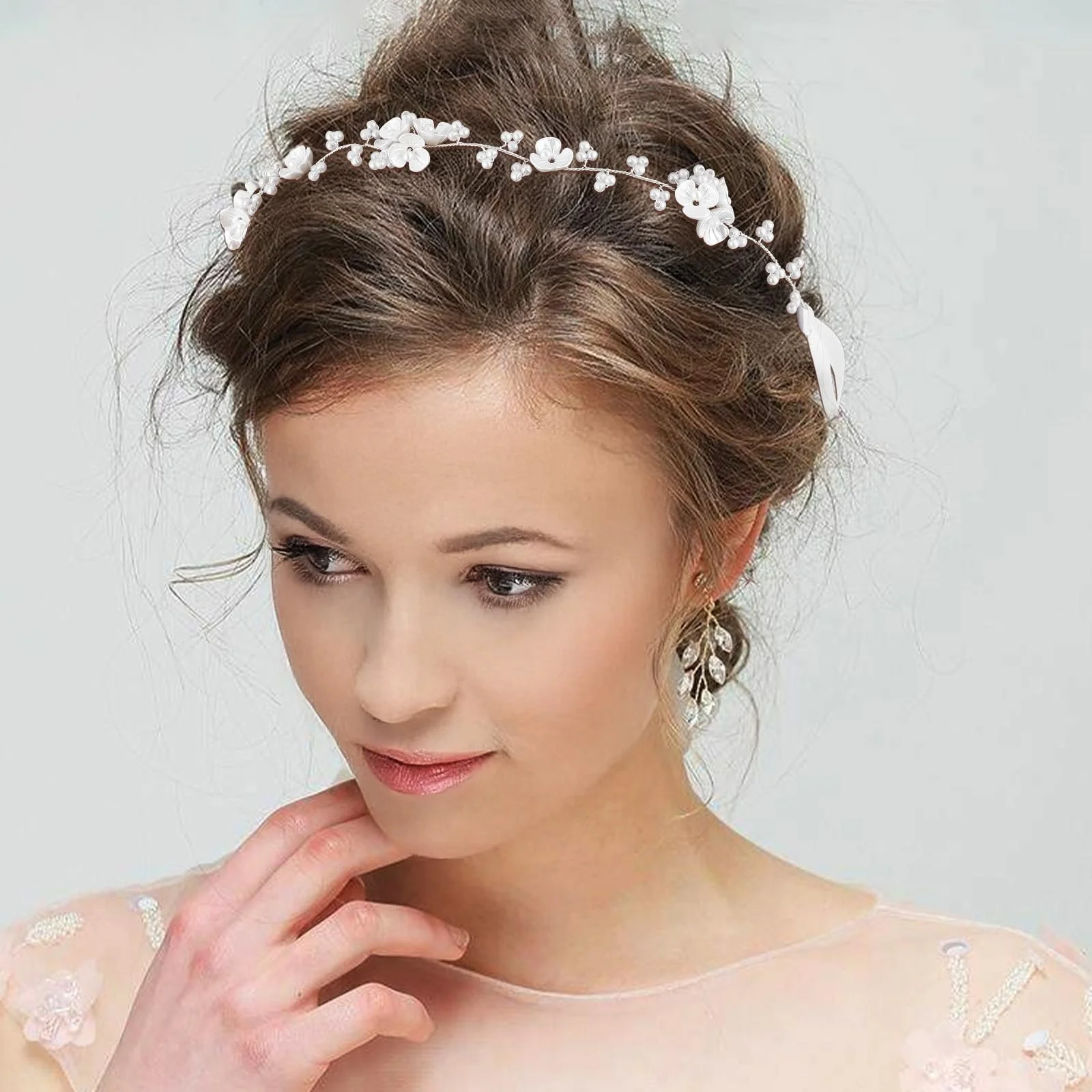 Аксесуари для волосся дитячі, Вінок з квітів 29 см, фото №3