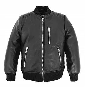 Куртка-бомбер Divergent Retail Кожаная Черный DR454 synthetic.ua - Фото 1