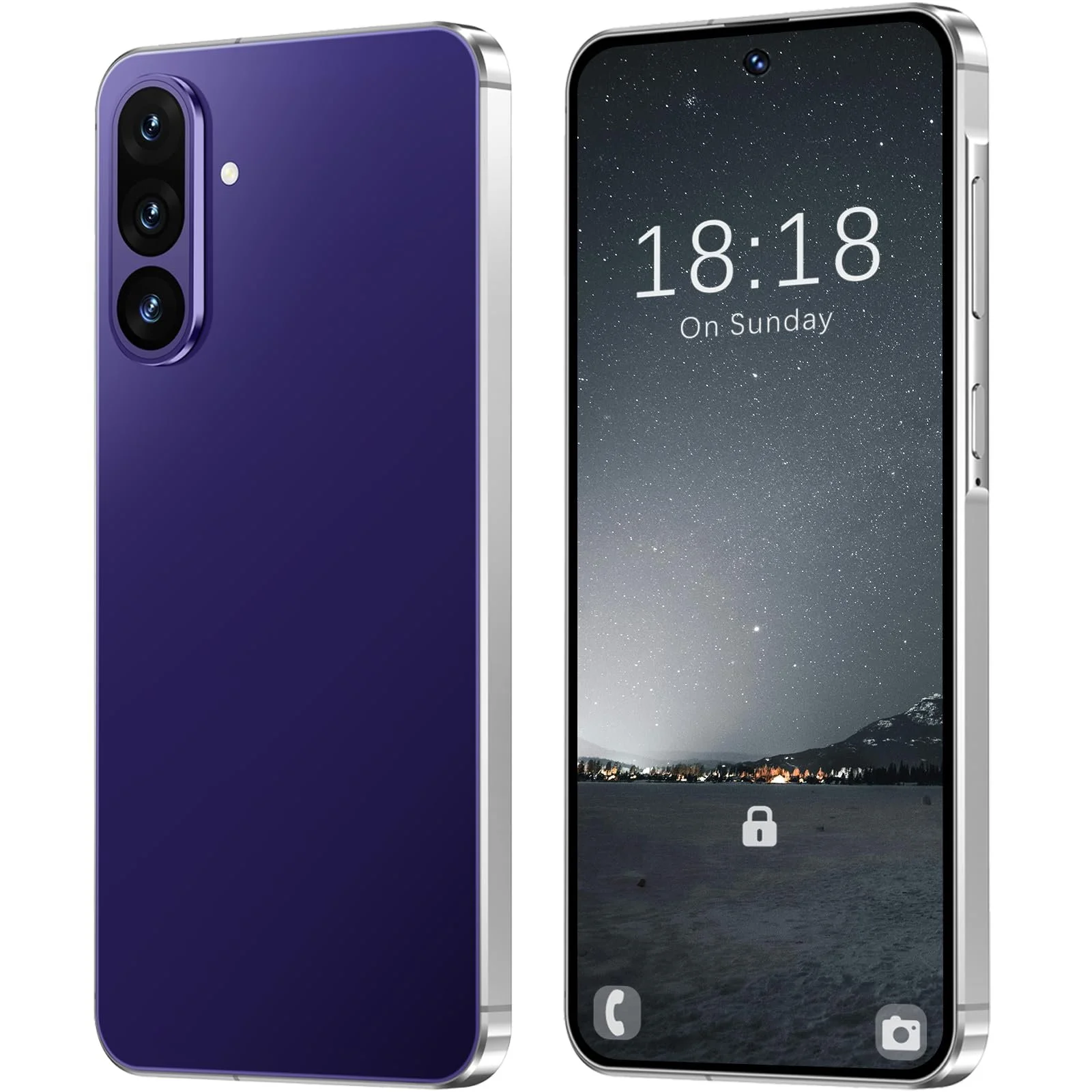 Смартфон Android 14 12 + 256 GB 6.8 дюймов 13 + 48 MP 4500 мАч Purple, фото №1 Смартфон Android 14 12 + 256 GB 6.8 дюймов 13 + 48 MP 4500 мАч Purple, фото №1