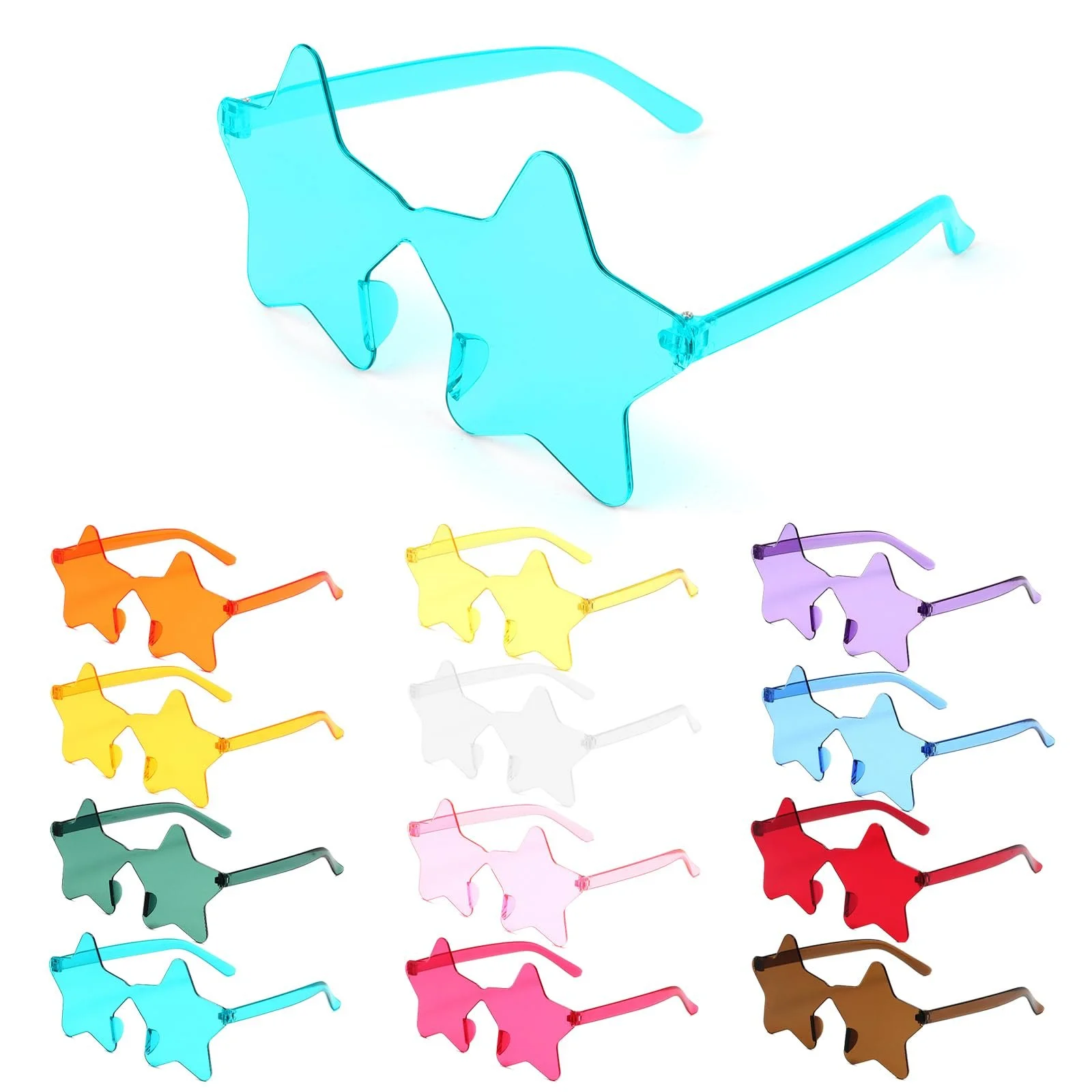 Окуляри Без оправи MXTIMWAN Pentagram, 12 шт, у формі зірки, фото №1