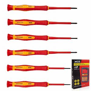 Набор изолированных прецизионных отверток XOOL 6 предметов 1000V VDE Phillips Slotted Magnetic Tips - Фото 1