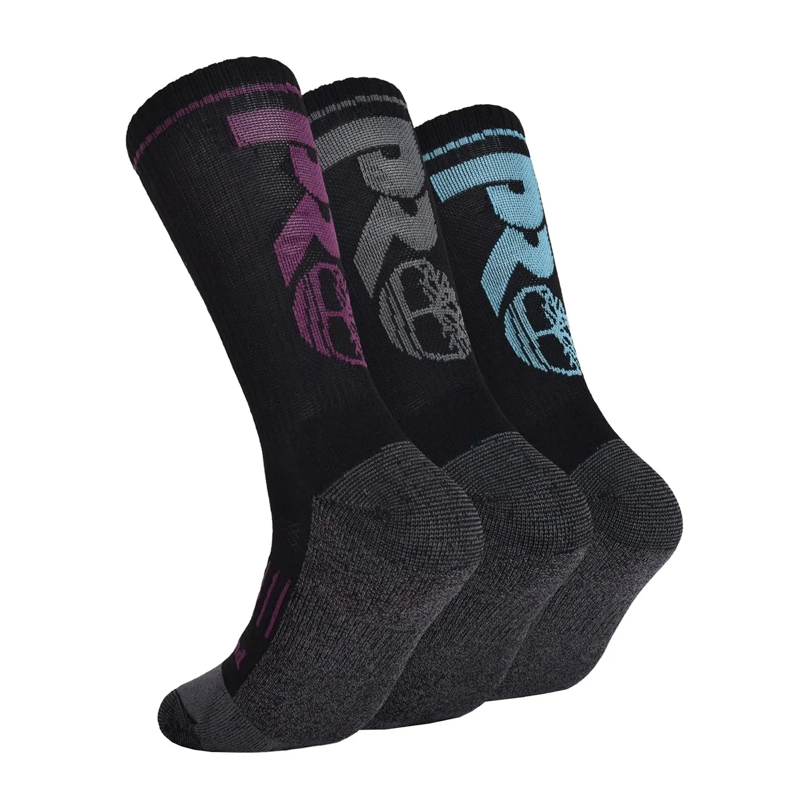 Носки Timberland PRO Женские, уплотненные, до середины икры, 3 пары, Черный, One Size, фото №3