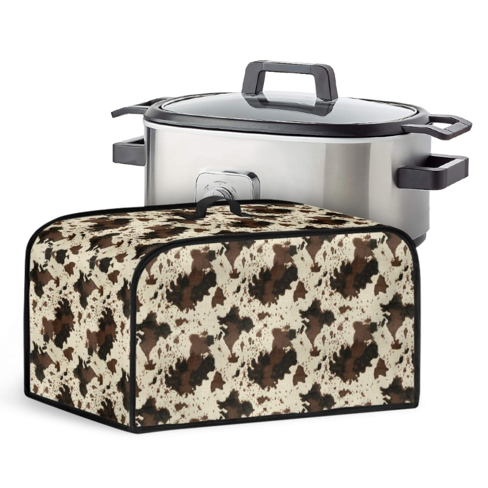 Чехол для мультиварки Wanyint Cow Print Dust Cover 6-8 Quart с ручкой и сумкой, фото №1