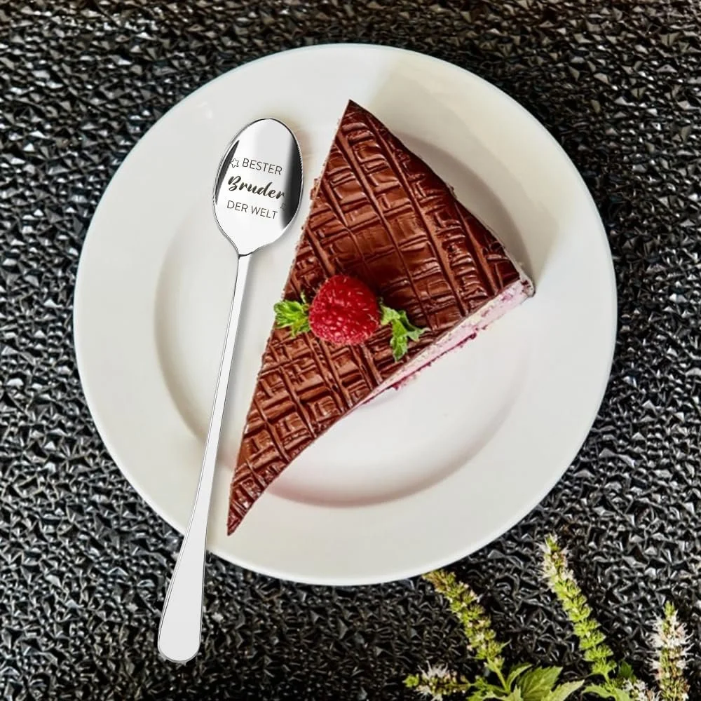 Ложка для кави з гравіюванням Brother. Найкращий брат у світі, фото №4