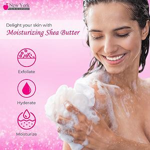 Гель для душу New York Fair & Lovely Skin Whitening з маслом ши та абрикосом 1000 мл synthetic.ua - Фото 1