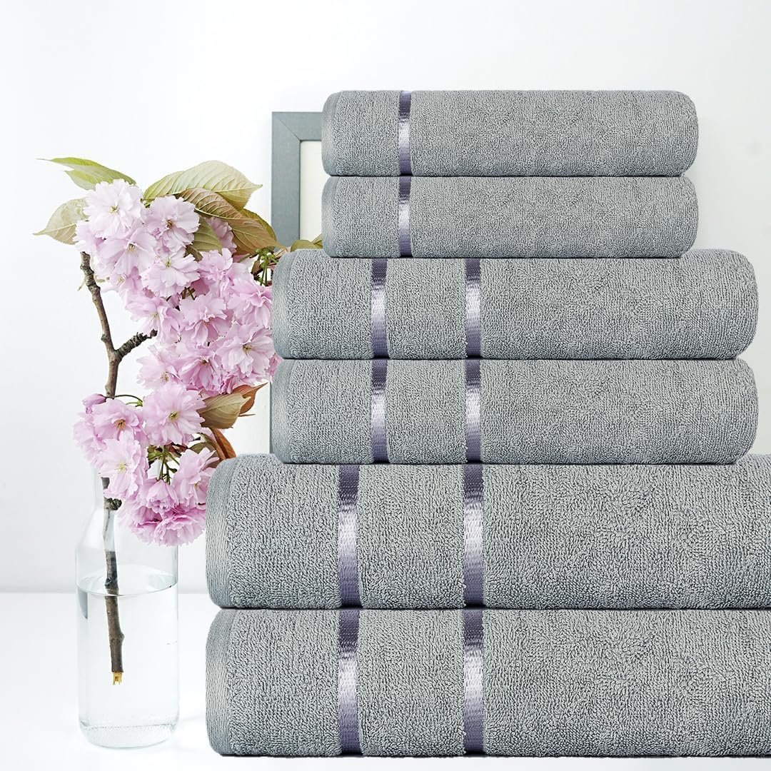 Набір лазневих рушників Casa Copenhagen Wave Textured 4 шт 550 г/м² бавовна чорний, фото №2