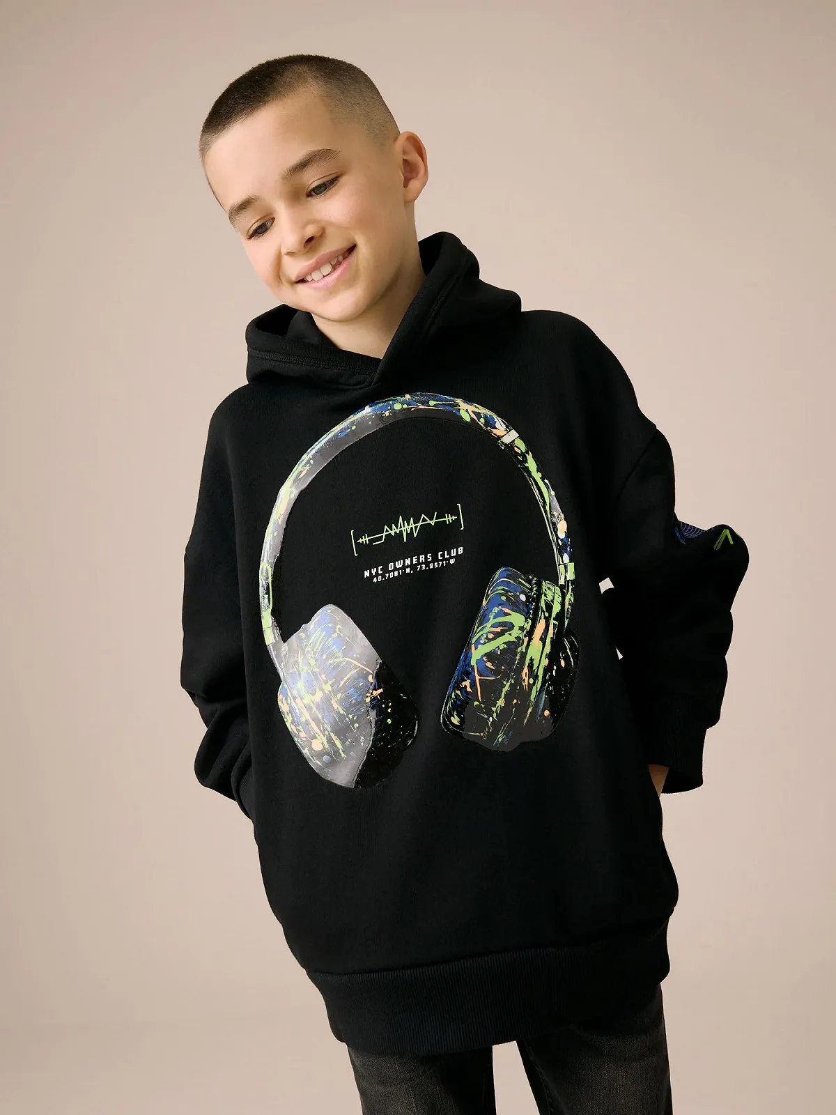 Толстовка з капюшоном Next для старших хлопчиків з графічним принтом, фото №5