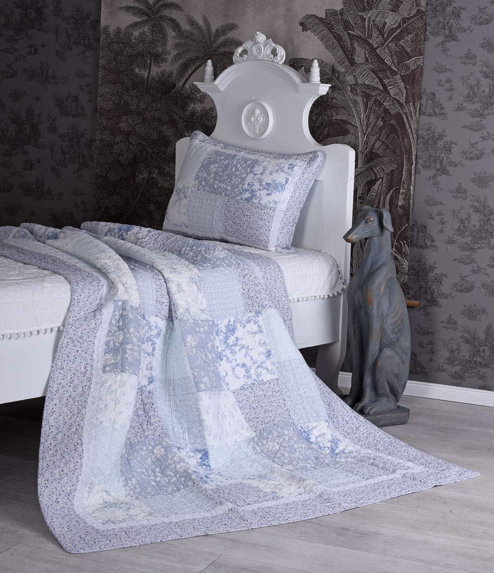 Покривало Palazzo Exclusive Плед в стилі Шеббі-шик Печворк 150 x 200 см kds049, фото №3