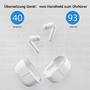 Навушники-перекладачі Timekettle M3, Двосторонній з додатком для 40 мов і 93 діалектів, онлайн і офлайн голосовий synthetic.ua - Фото 1