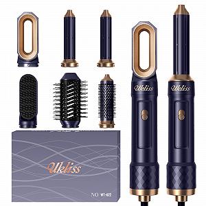 Фен-стайлер UKLISS Warm Air Brush Set 6 in 1 з 6 насадками та іонізацією Blue - Фото 1