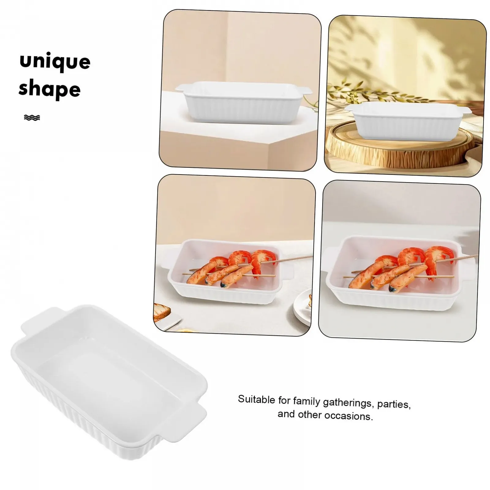 Форма для запекания Zerodeko керамическая с двумя ручками термостойкая, фото №3 Форма для запекания Zerodeko керамическая с двумя ручками термостойкая, фото №3