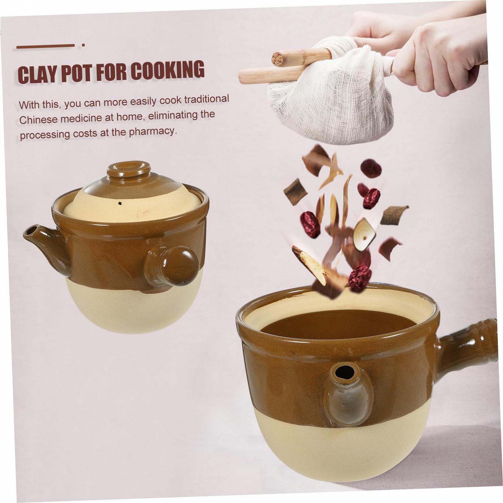 Горшок для запекания керамический традиционный для трав термостойкий с антипригарным покрытием, фото №6