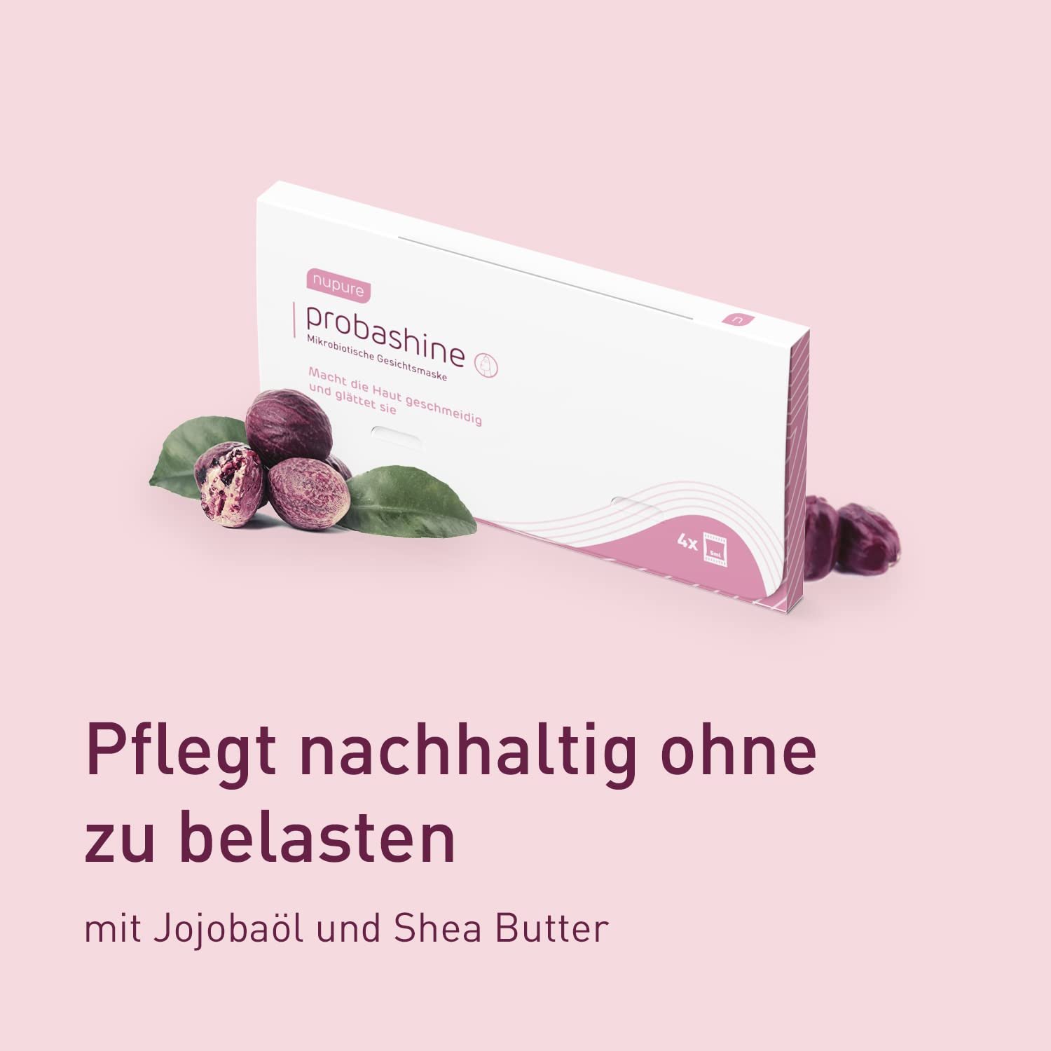 Маска для обличчя Nupure Probashine Живильна з олією жожоба та маслом ши, для м'якої та гладкої шкіри, фото №4