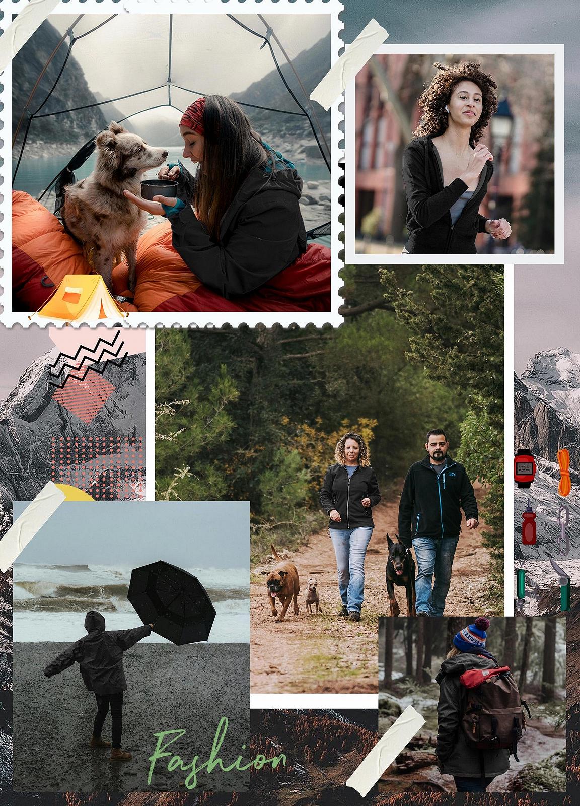 Жіноча софтшел куртка ATLASLAVA з капюшоном, дощова, флісова, фото №7