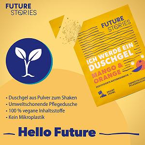 Стартовый набор гель для душа в порошке Future Stories с дозатором Алоэ вера Манго и Апельсин 20 г synthetic.ua - Фото 1