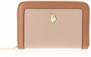 Гаманець U.S. POLO ASSN. Houston Zip Around Світло-бежевий - Фото 1