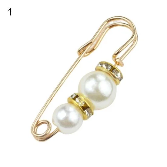 Брошка з перлами і стразами жіноча елегантна прикраса класична брошка для одягу подарунок жінці гарна та вишукана, фото №3