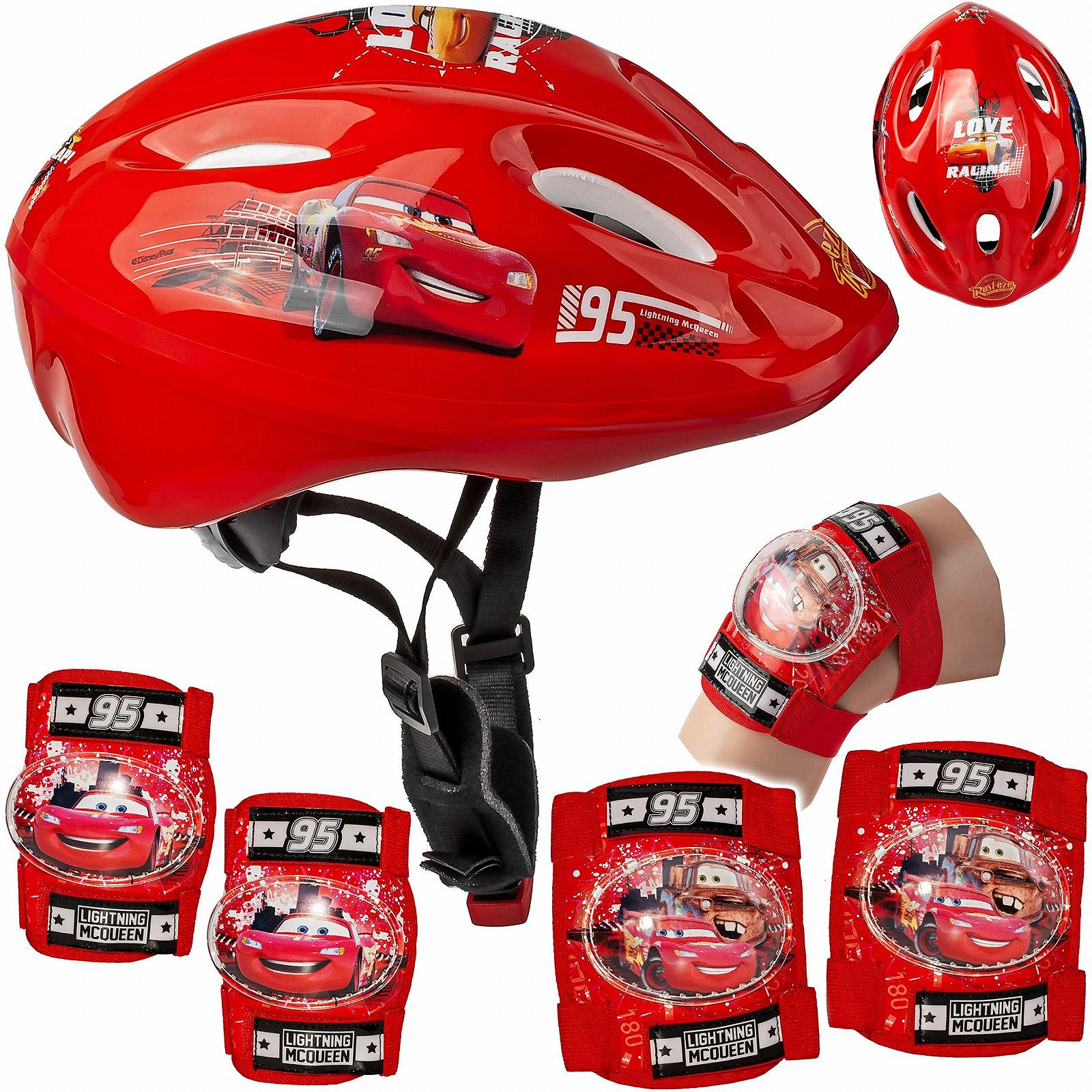 Комплект: Шолом Disney Cars Lightning McQueen, 52-56 см, чорний, фото №1
