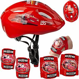 Комплект: Шолом Disney Cars Lightning McQueen, 52-56 см, чорний - Фото 1