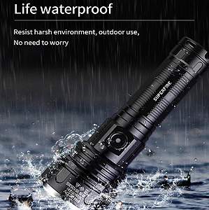 Фонарик ручной аккумуляторный R3-P90 SuperFire 2000 Lumen IP64 synthetic.ua - Фото 1